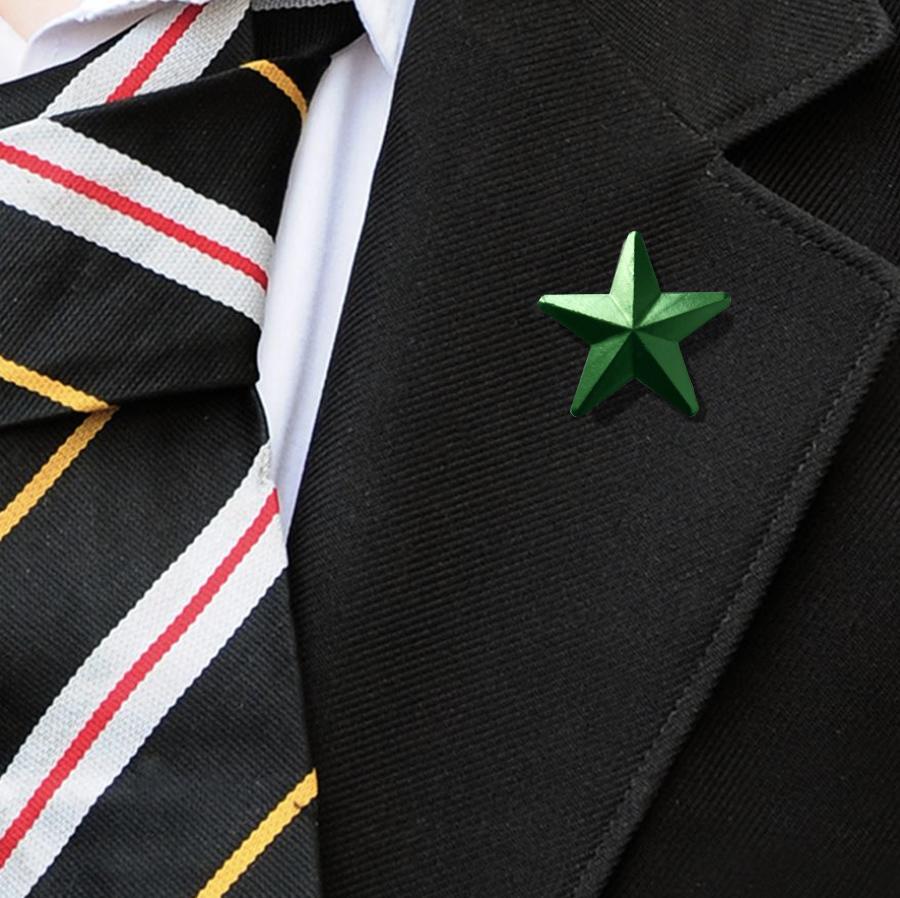 3D Green Star Badge-5