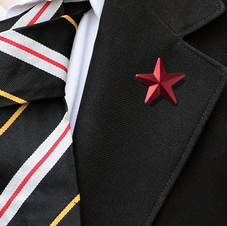 3D Red Star Badge-6