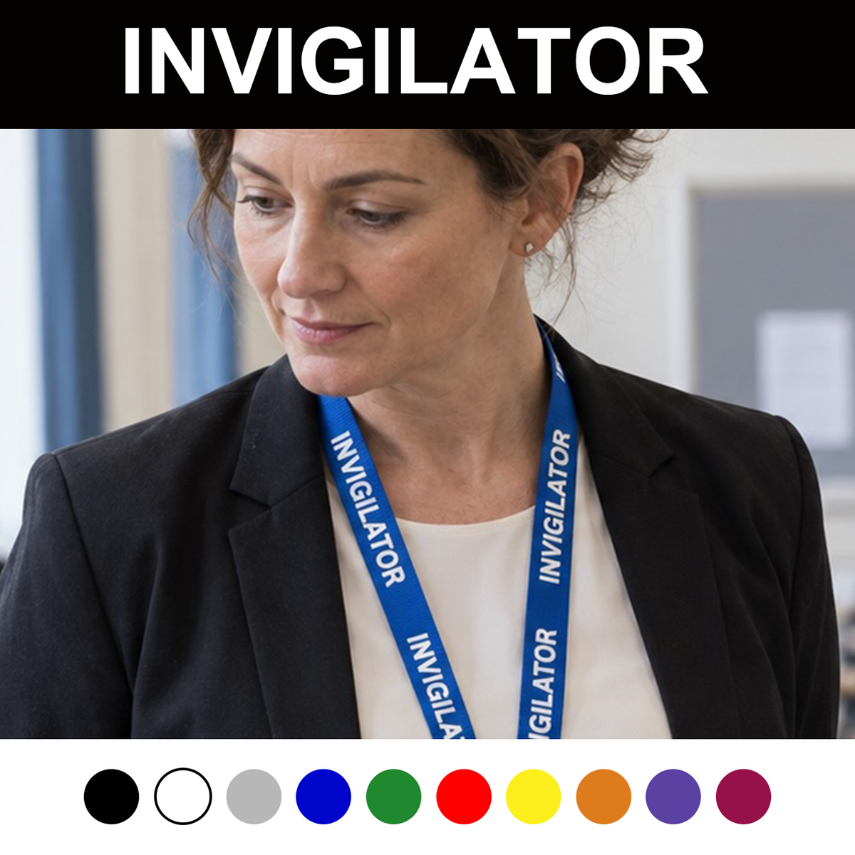 INVIGILATOR LANYARDS (Pack of 10)