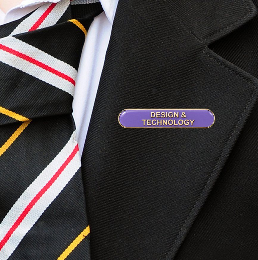 DESIGN & TECHNOLOGY BAR BADGE (PACK OF 5)