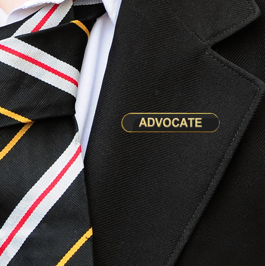 black ADVOCATE School Badge (Bar Shape)-5