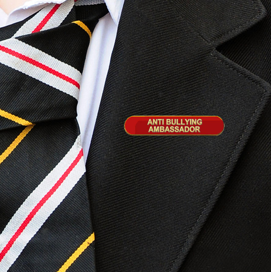 Red Bar Shaped Anti-Bullying Badge-3