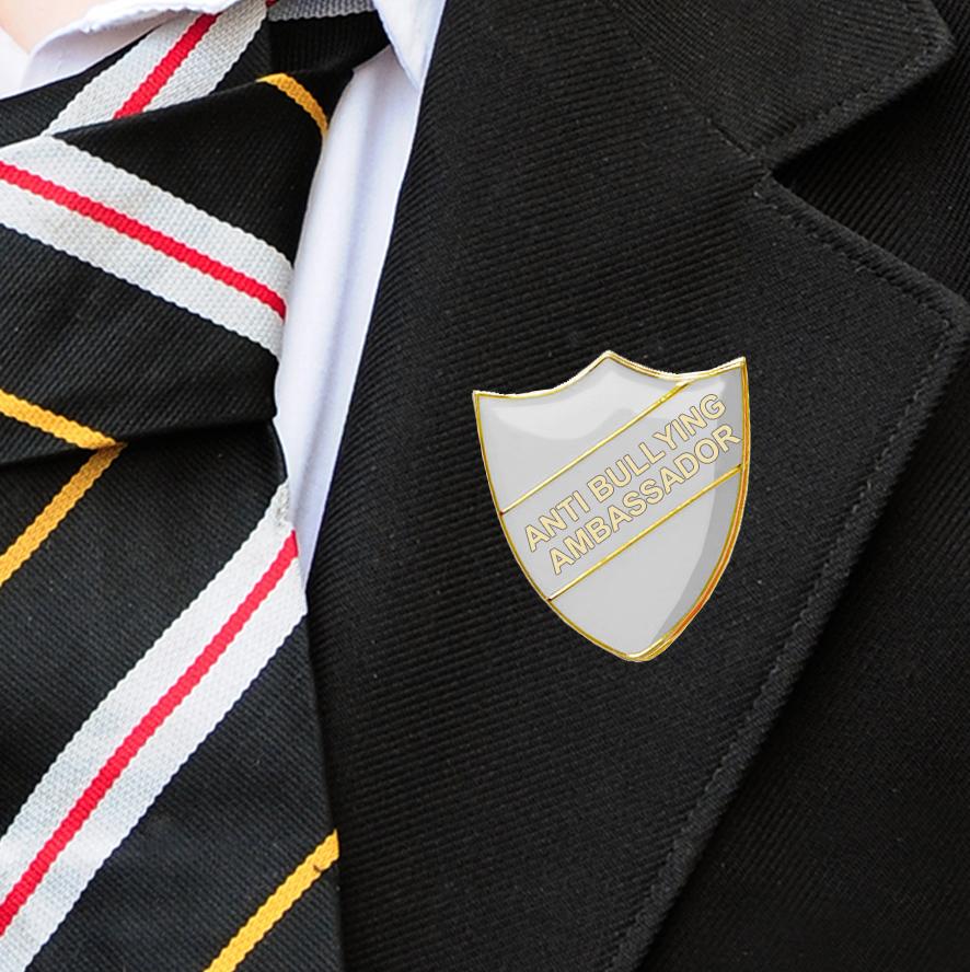 Anti Bullying Ambassador school badges white-6