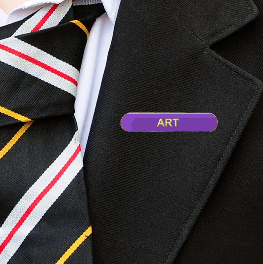 Purple Bar Shaped Art Badge-5