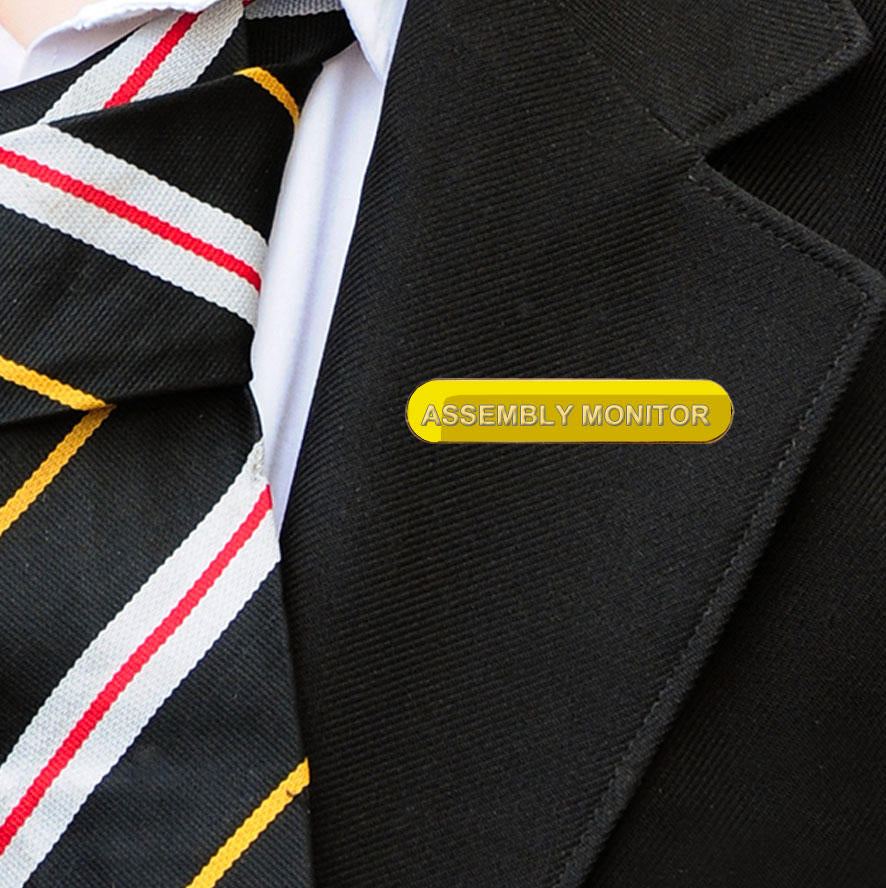Yellow Bar Shaped Assembly Monitor Badge-4