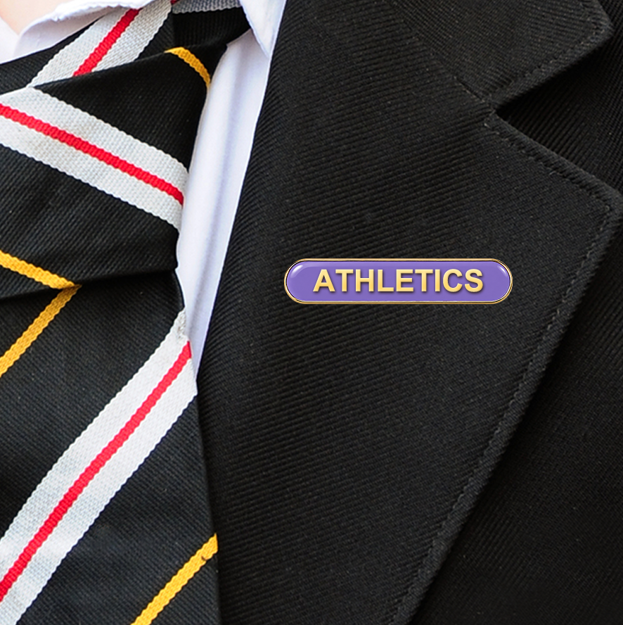 ATHLETICS SCHOOL BAR BADGE (PACK OF 5)
