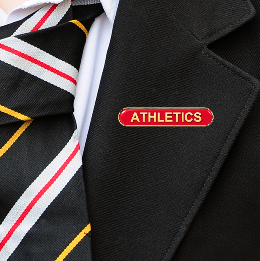 ATHLETICS SCHOOL BAR BADGE (PACK OF 5)
