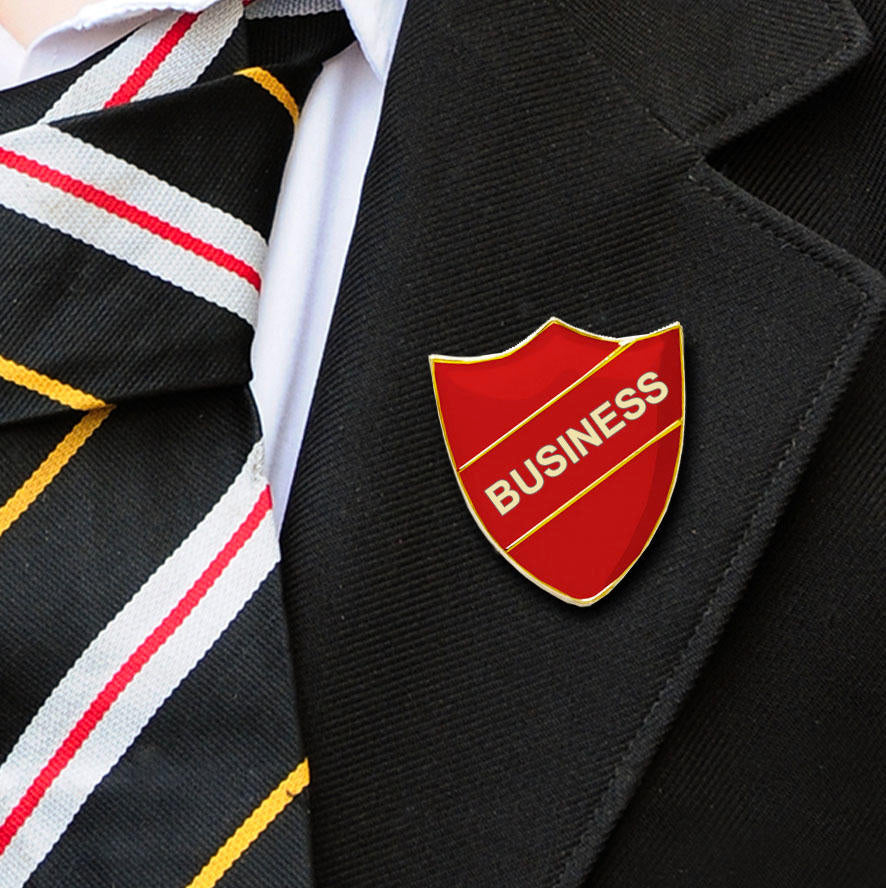 Red Shield Shaped Business Badge-3