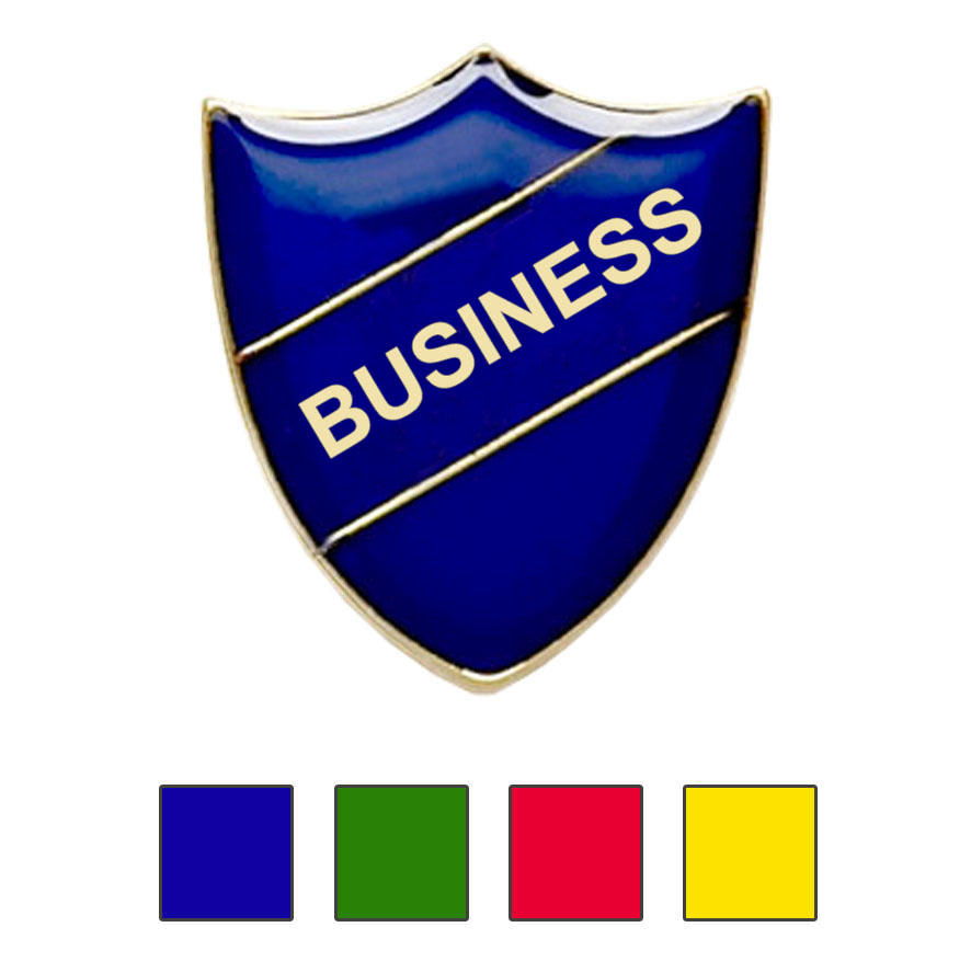 Coloured Shield Shaped Business Badges-0
