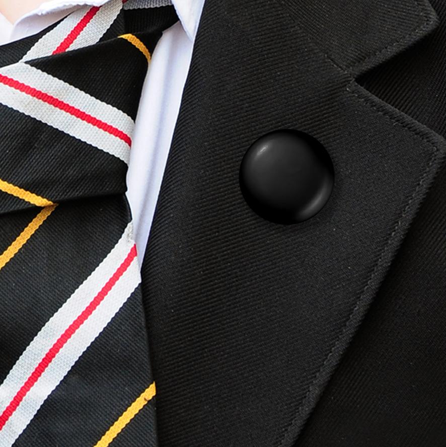 Plastic Button Badges Black-5