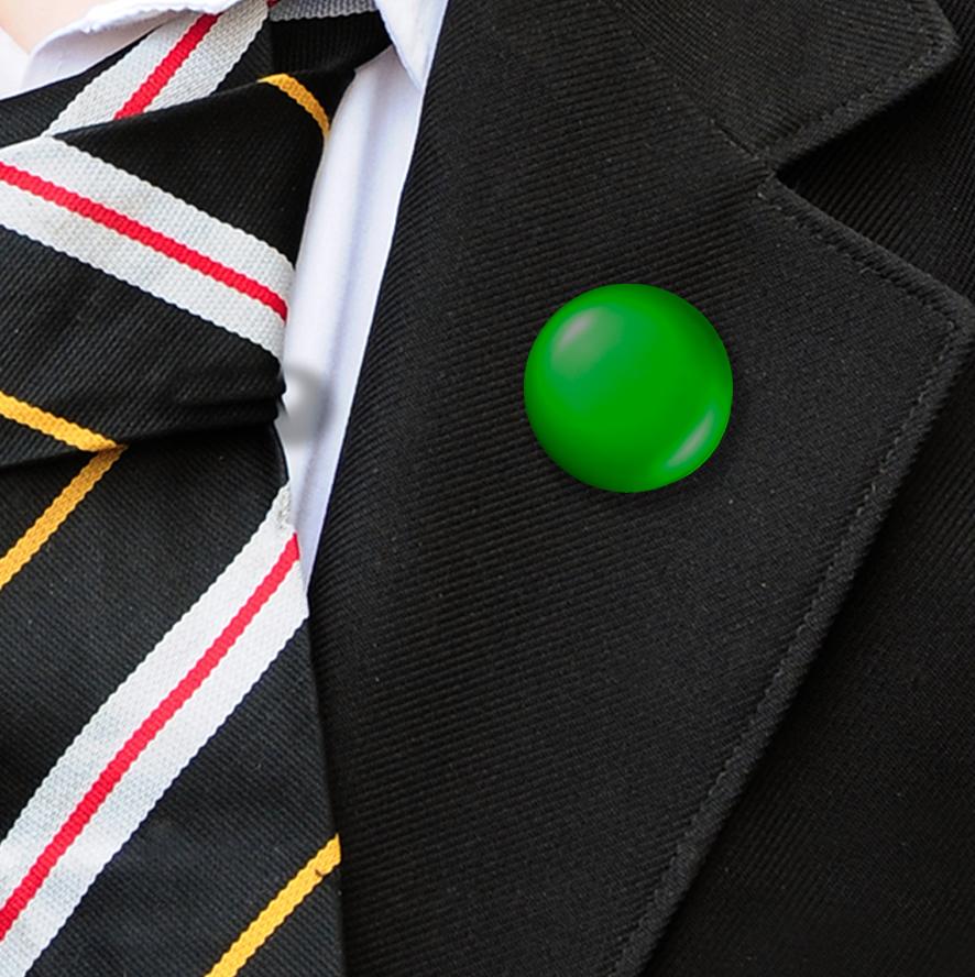 Plastic Button Badges Green-2