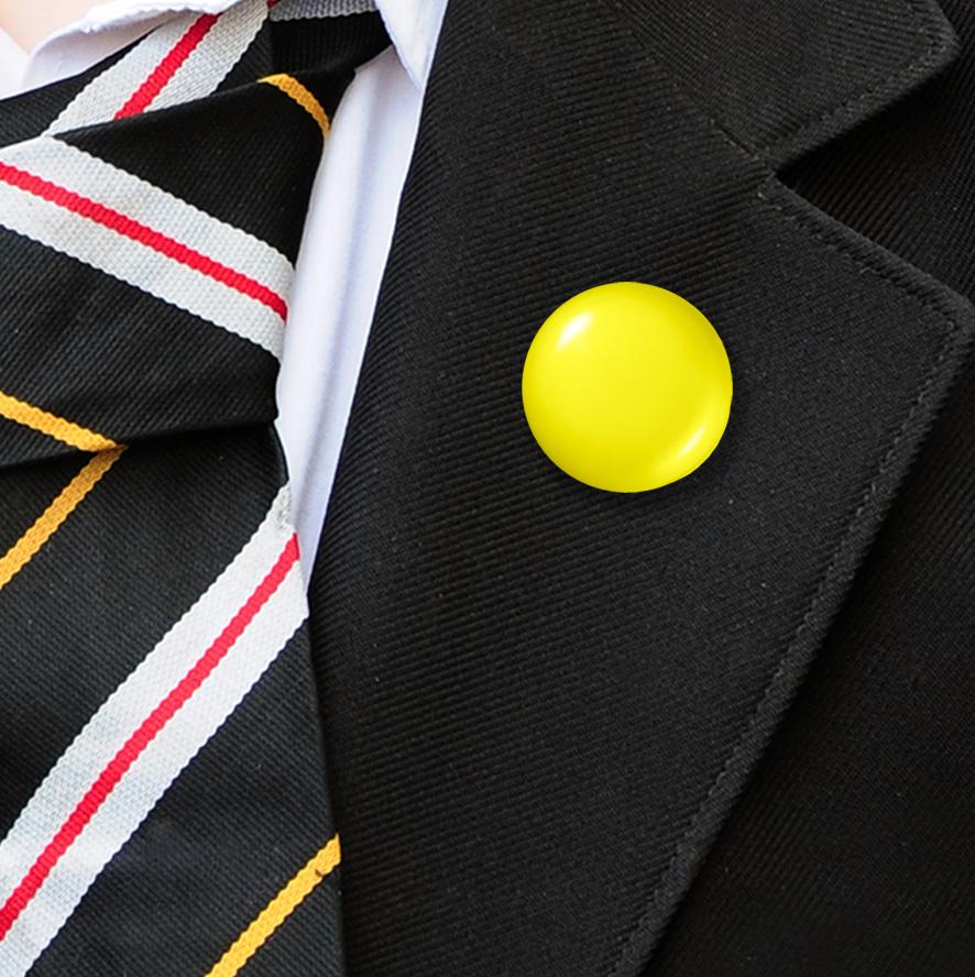 Plastic Button Badges Yellow-4
