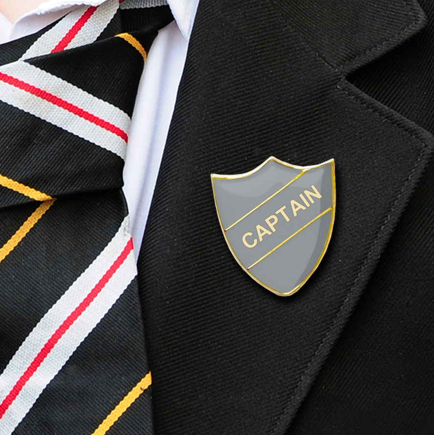 captain shield school badges grey-7