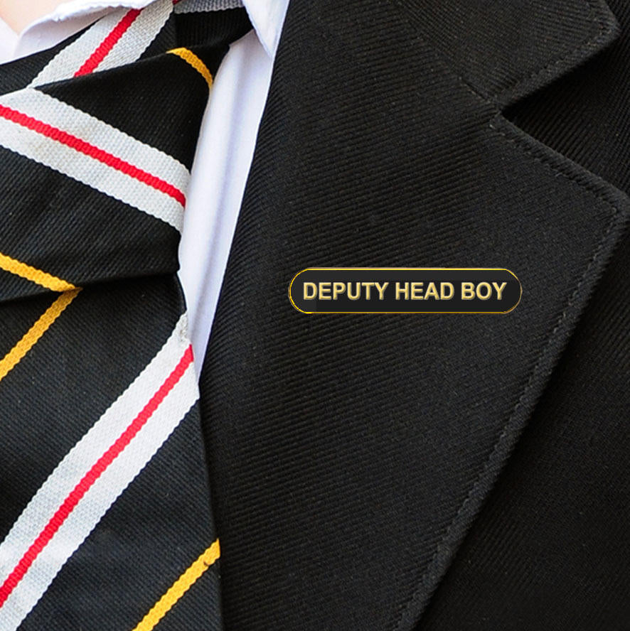 Black Bar Shaped Deputy Head Boy Badge-5
