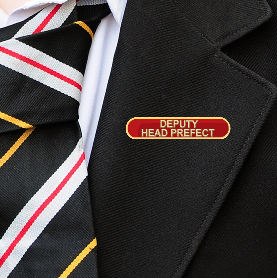 DEPUTY HEAD PREFECT BAR BADGE RED-3