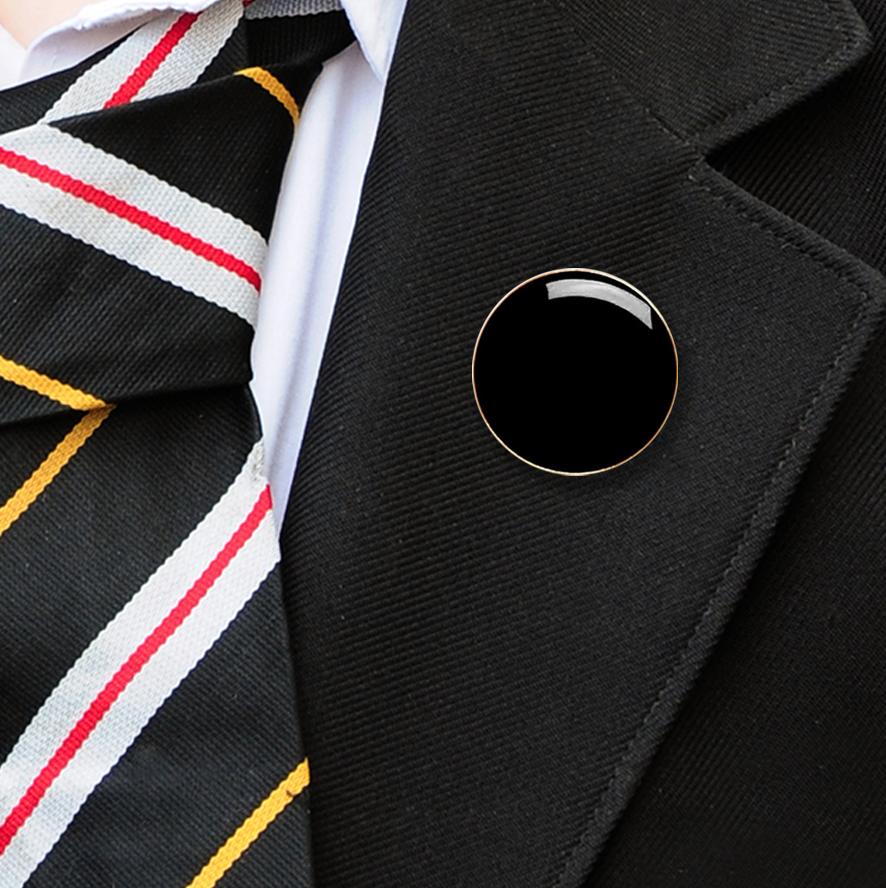 Round enamel badges black-5