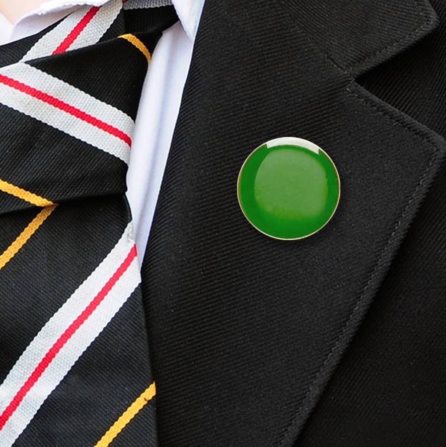 Round enamel badges green-2
