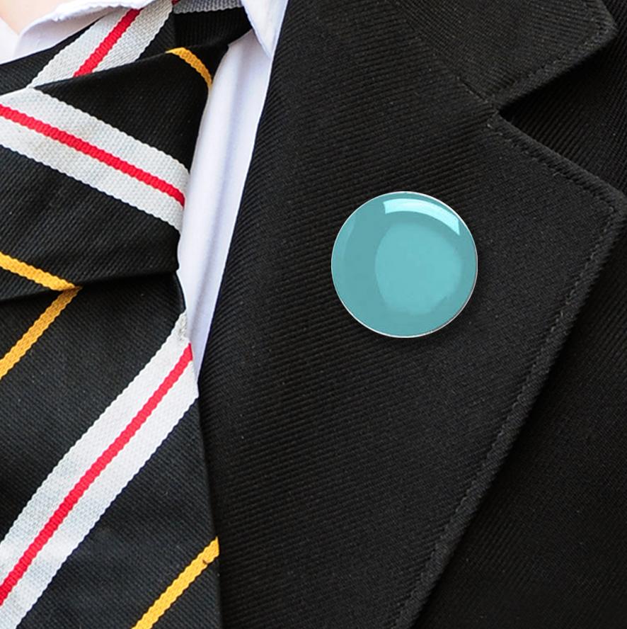 Round enamel badges pastel blue-7