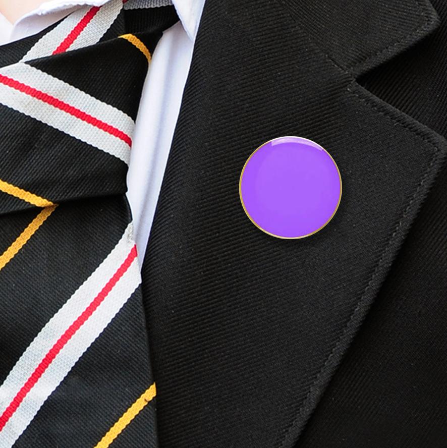 Round enamel badges purple-11
