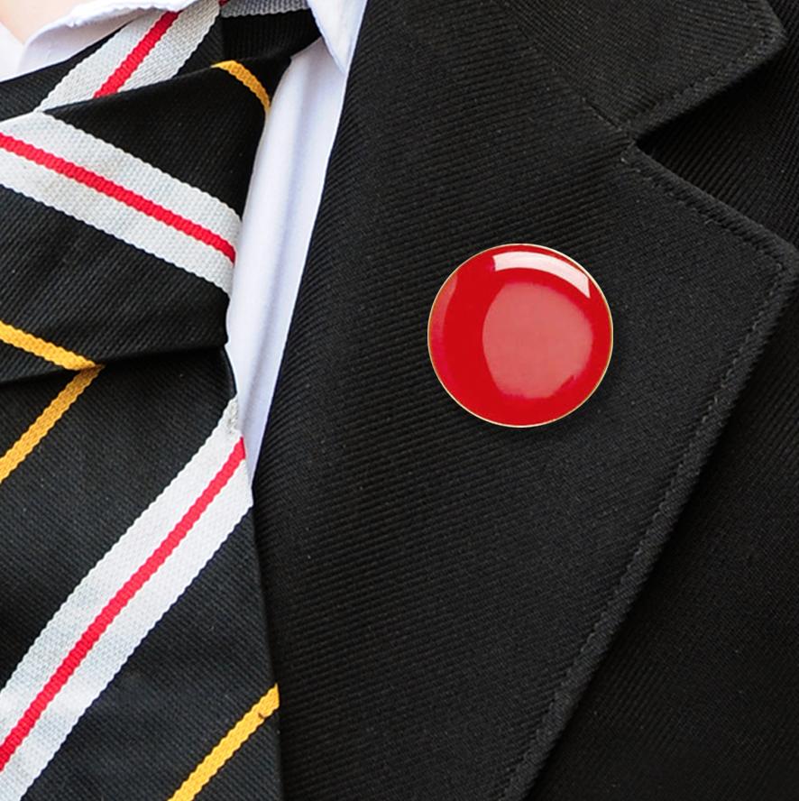 Round enamel badges red-3