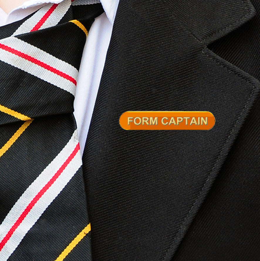 Orange Bar Shaped Form Captain Badge-5