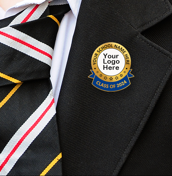 Create your own Graduation Badges with your added text and logo-8