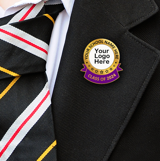 Create your own Graduation Badges with your added text and logo-3