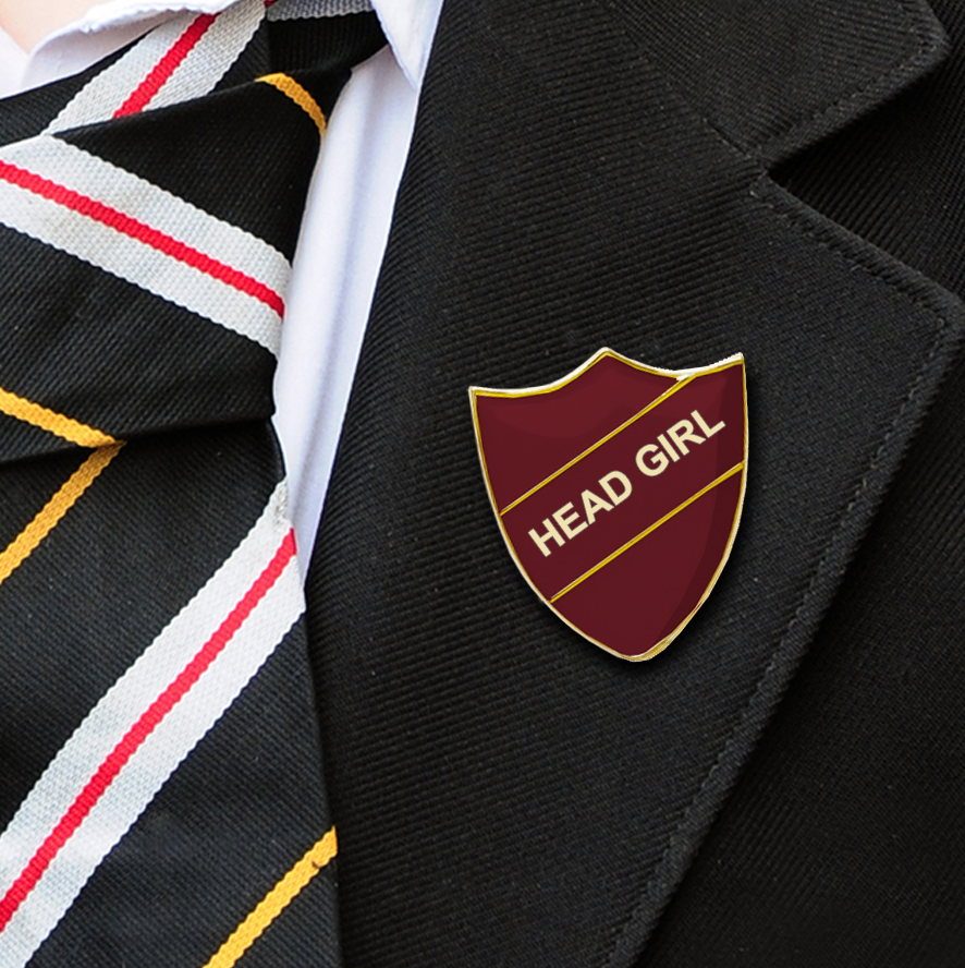 HEAD girl school badge maroon-7