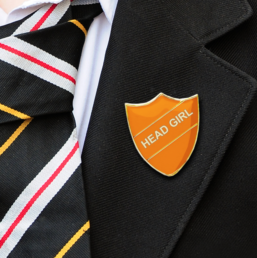 HEAD girl school badge orange-11