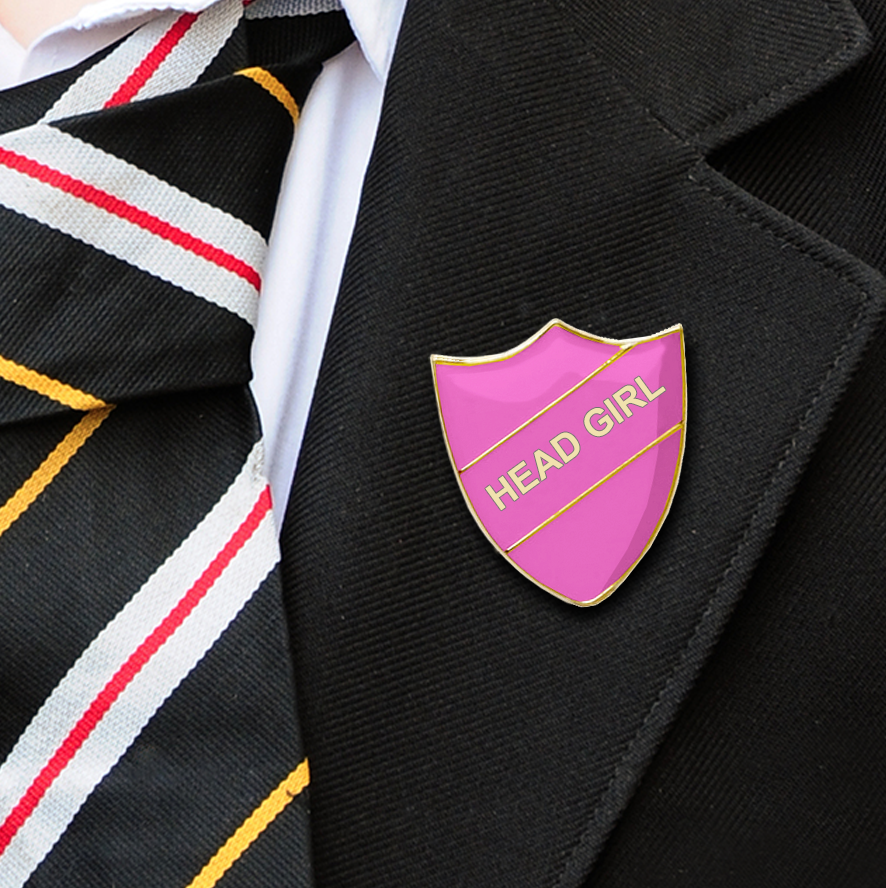 HEAD girl school badge pink-8