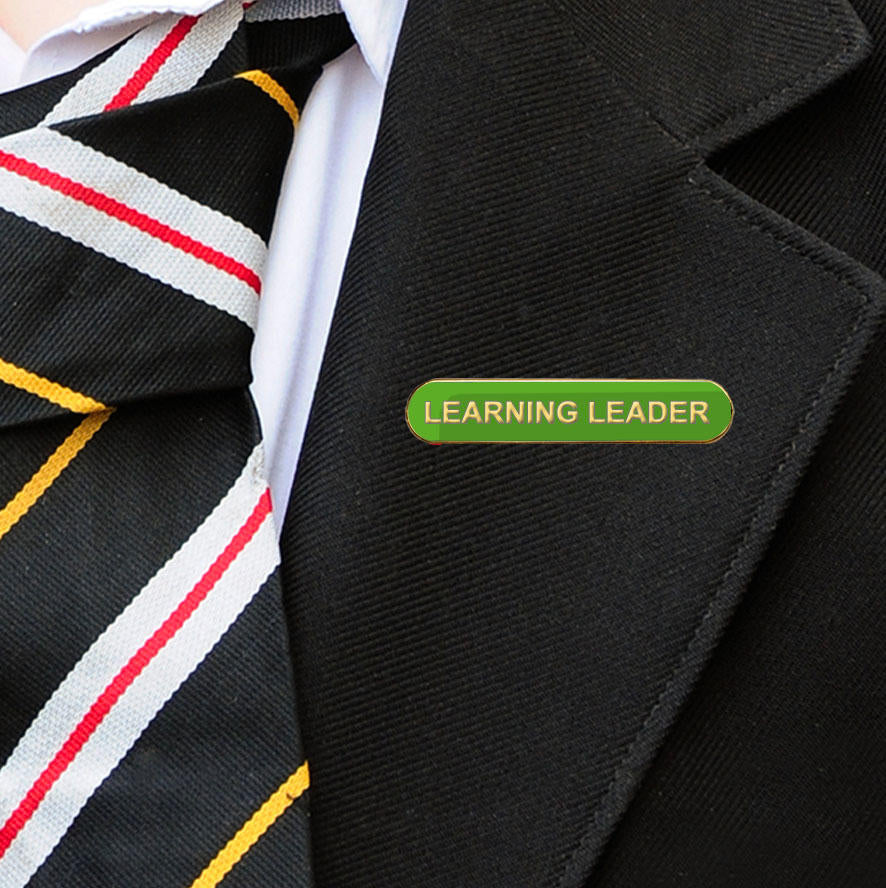 Green Bar Shaped Learning Leader Badge Badge-2