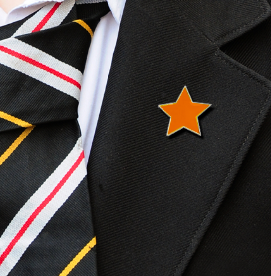 Orange Plain Star-7