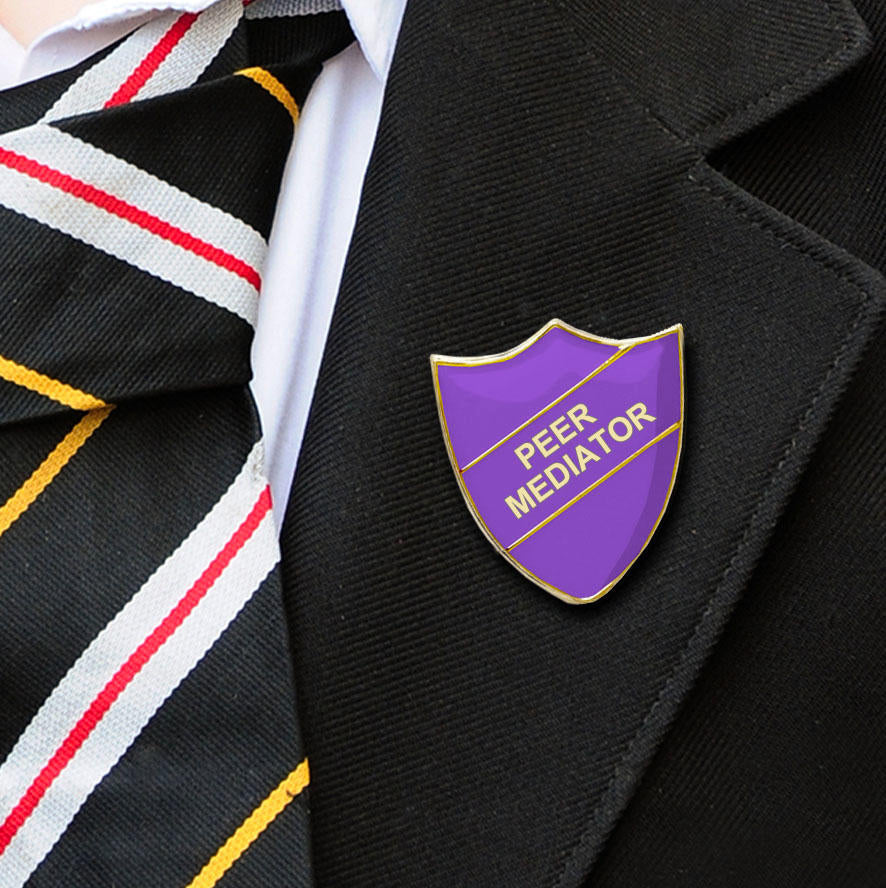 Purple Shield Shaped Peer Mediator Badge-5