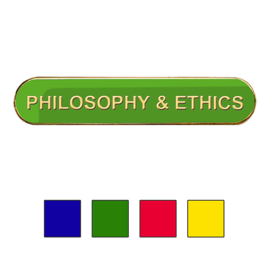 Coloured Bar Shaped Philosophy & Ethics Badges-0
