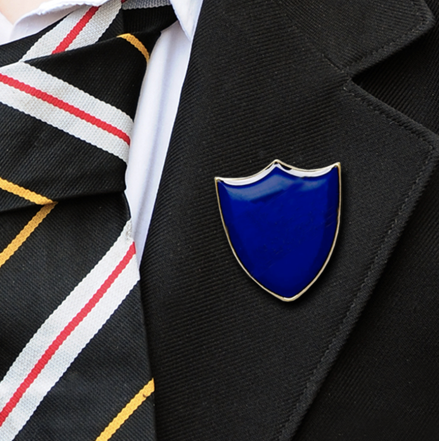 Plain shield badges blue-1