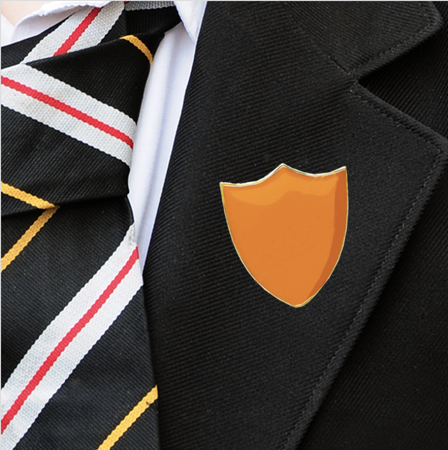 Plain shield badges orange-5