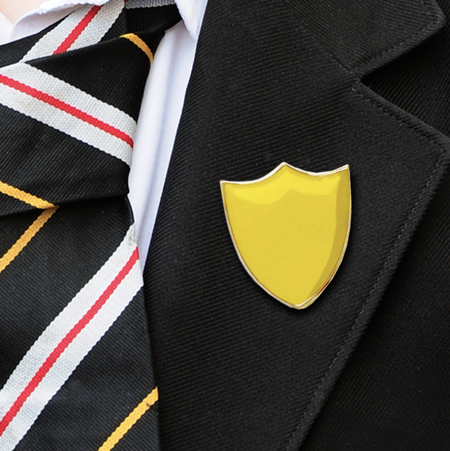 Plain shield badges yellow-4