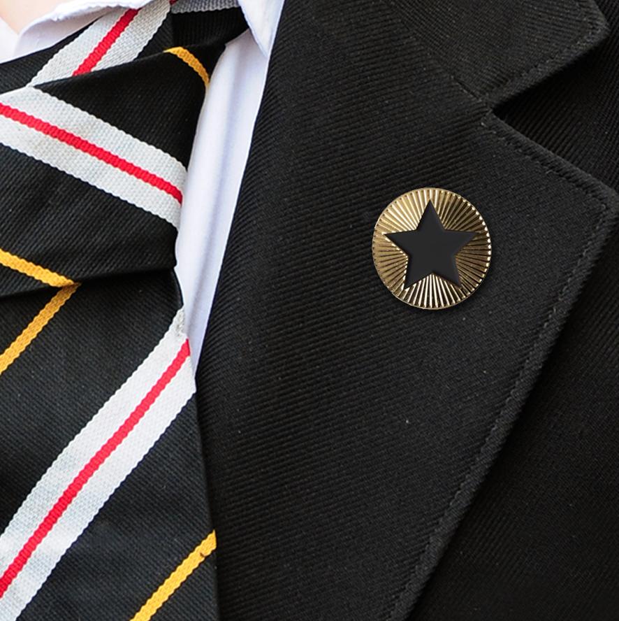 Gold & Black Round Badge-5