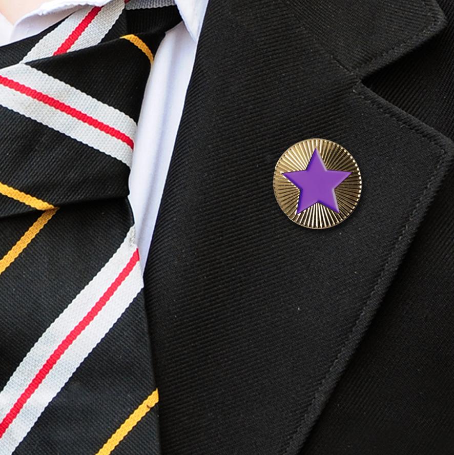 Gold & Purple Round Badge-7