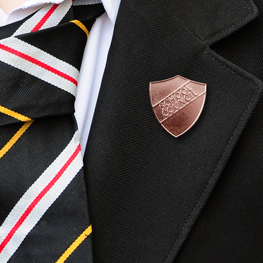 BRONZE SCHOOL COUNCIL METAL BADGE-3