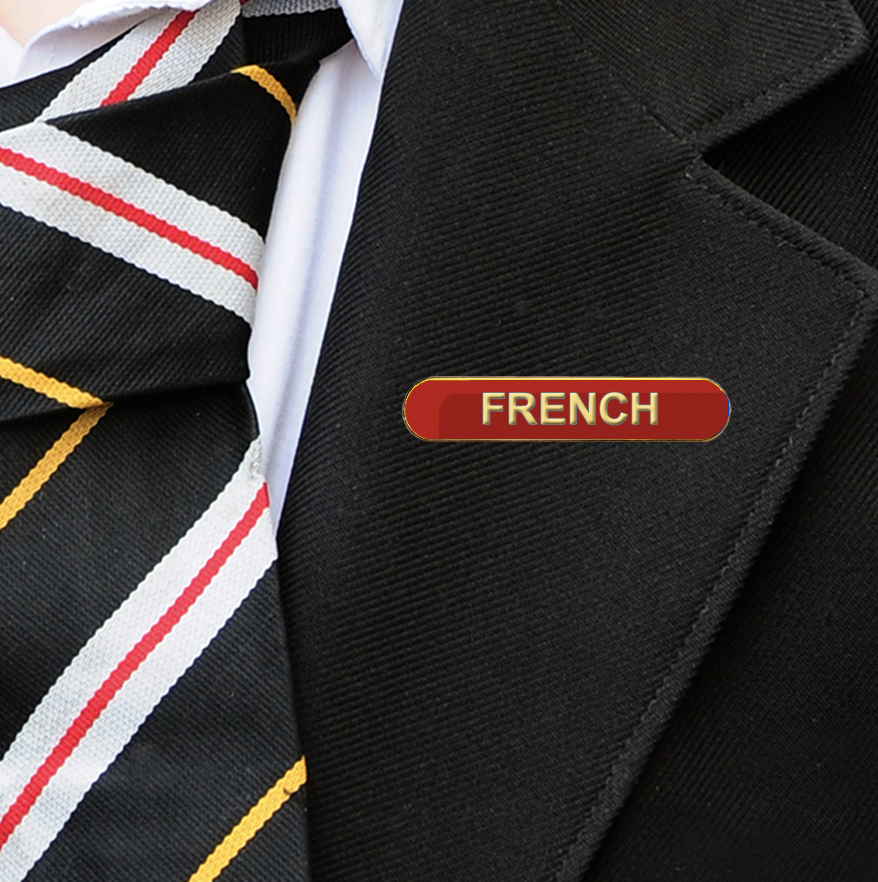 french bar badge red on blazer-3