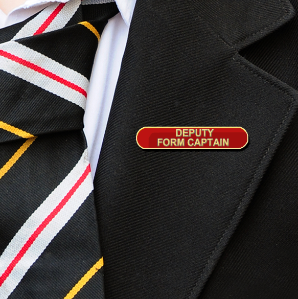 Red Bar Shaped Deputy Form Captain Badge-3