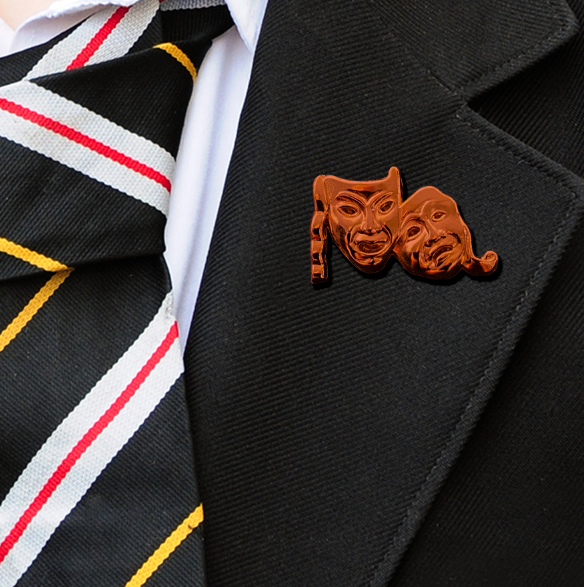 drama mask badges bronze-3