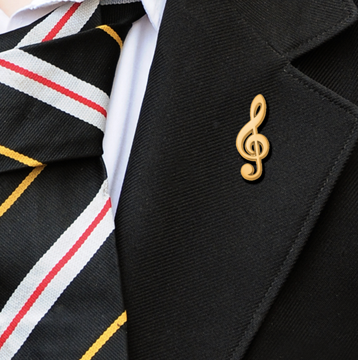 TREBLE CLEF BADGE BRONZE-3