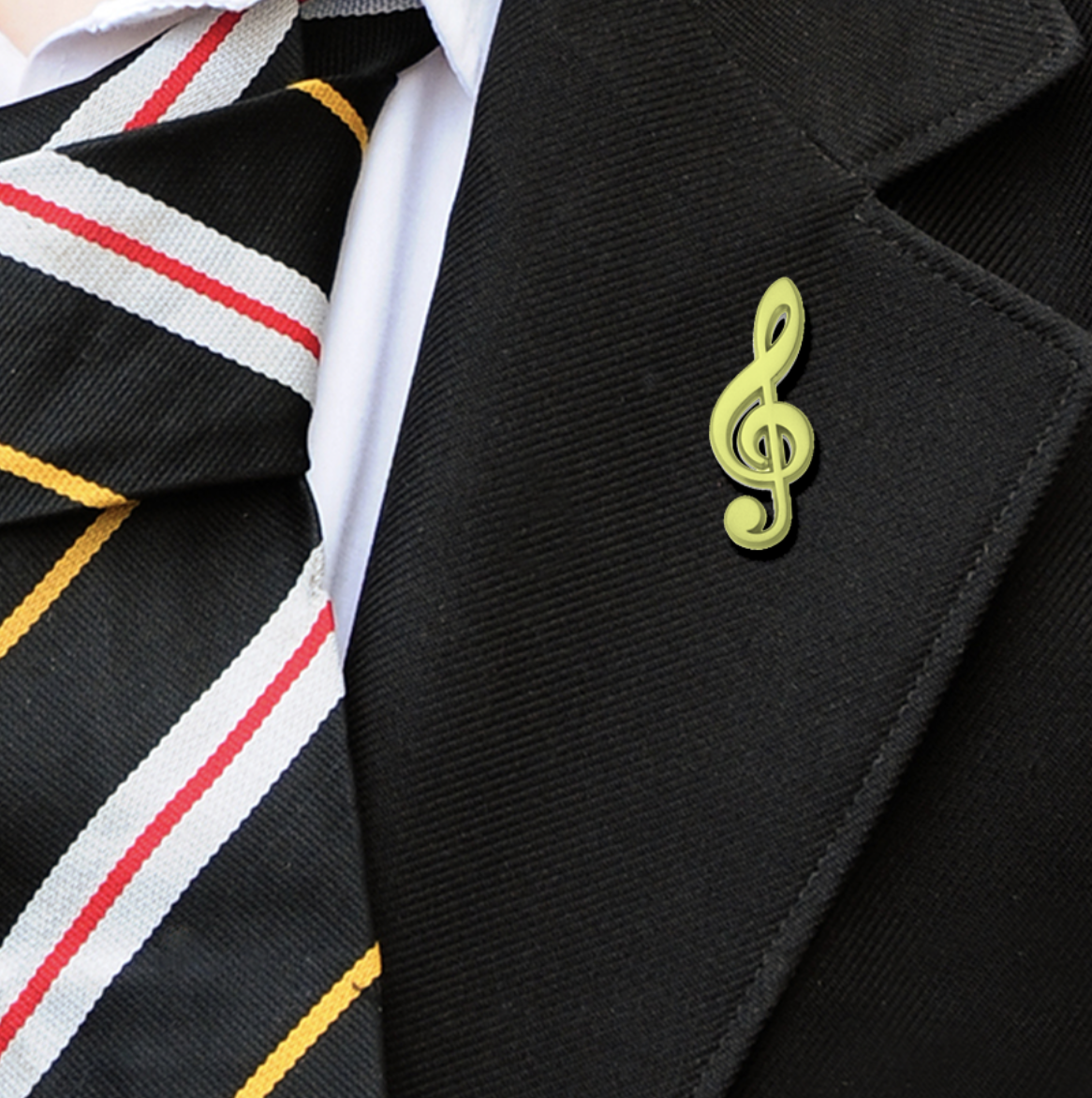 TREBLE CLEF BADGE GOLD-1