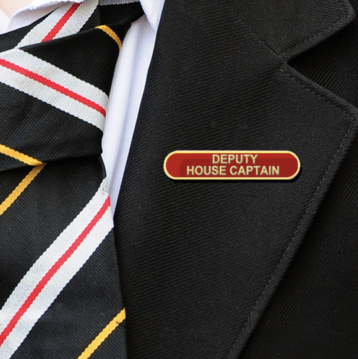 Red Bar Shaped Deputy House Captain Badge-3