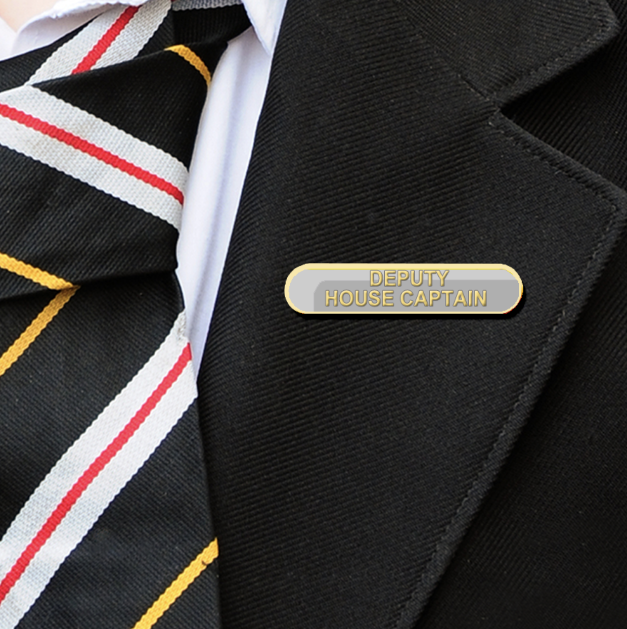 White Bar Shaped Deputy House Captain Badge-8
