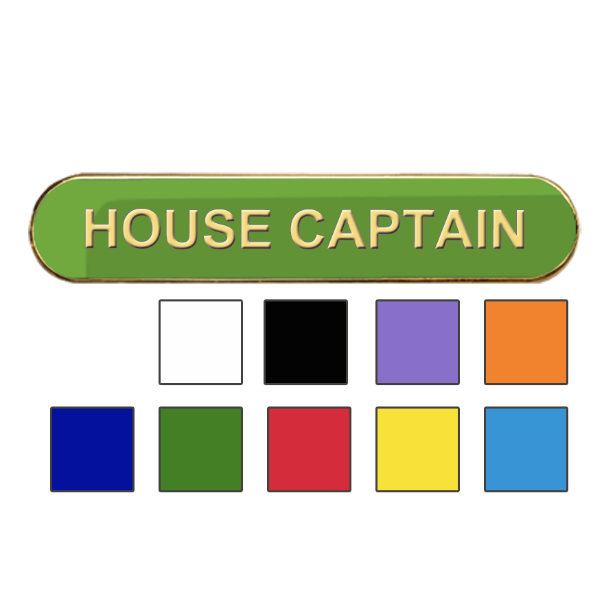 Coloured Bar Shaped House Captain Badges-0