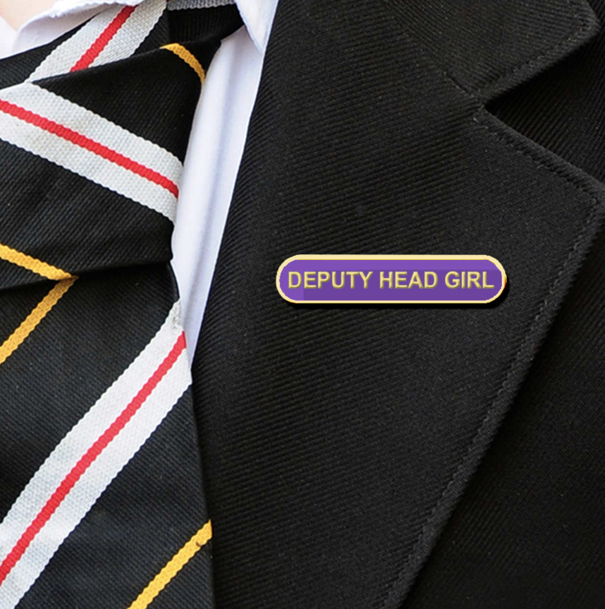 Purple Bar Shaped Deputy Head Girl Badge-6