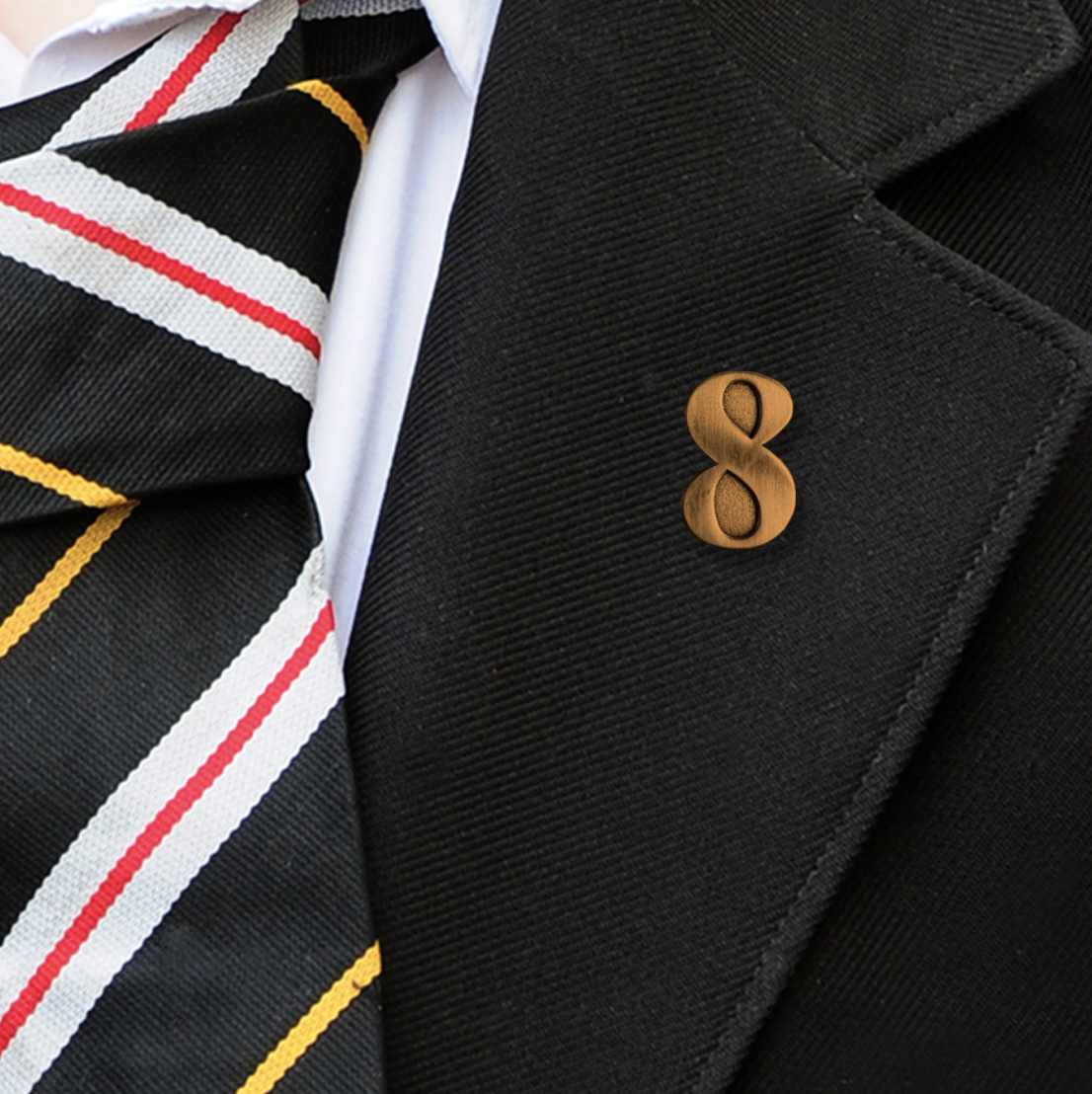 NUMBER 8 YEAR BADGES IN BRONZE-2